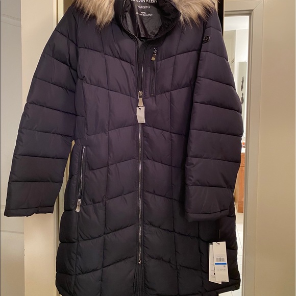 New CALVIN KLEIN 3/4 JACKET - Picture 2 of 5